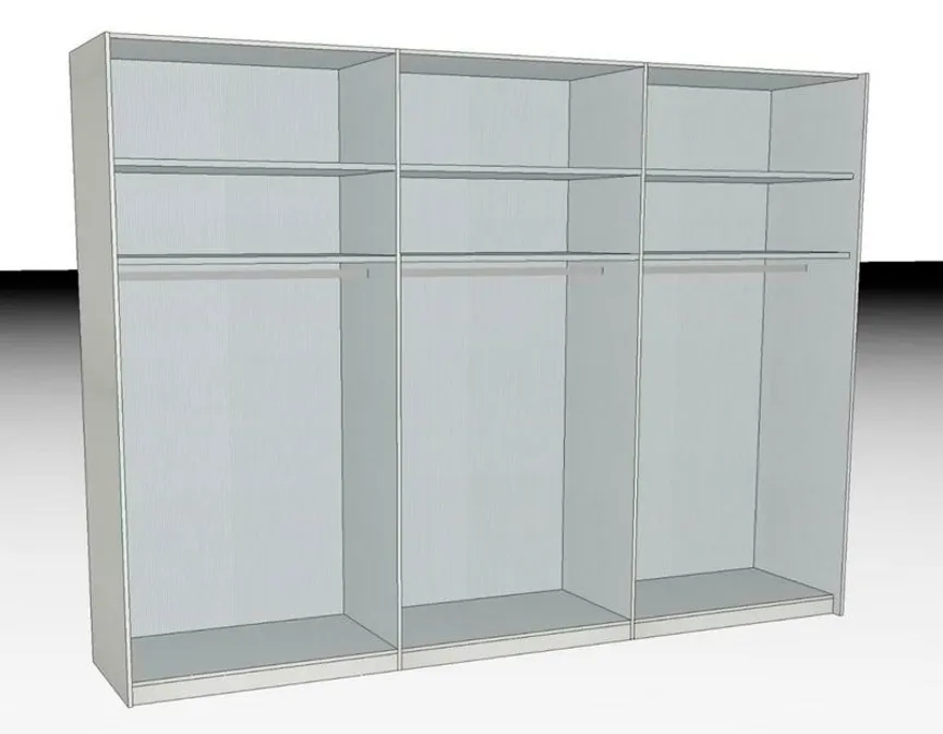 Schwebetürenschrank 3-trg. detail