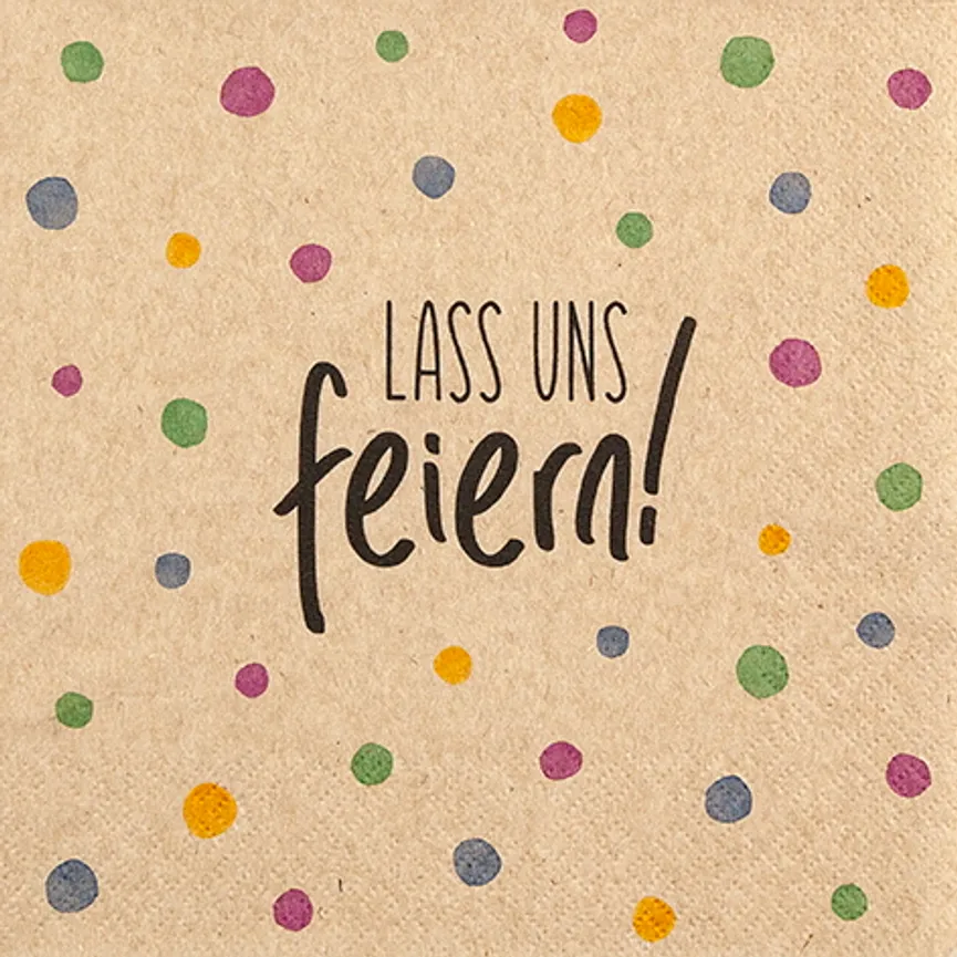 Serviette "Lass uns feiern" hauptaufnahme