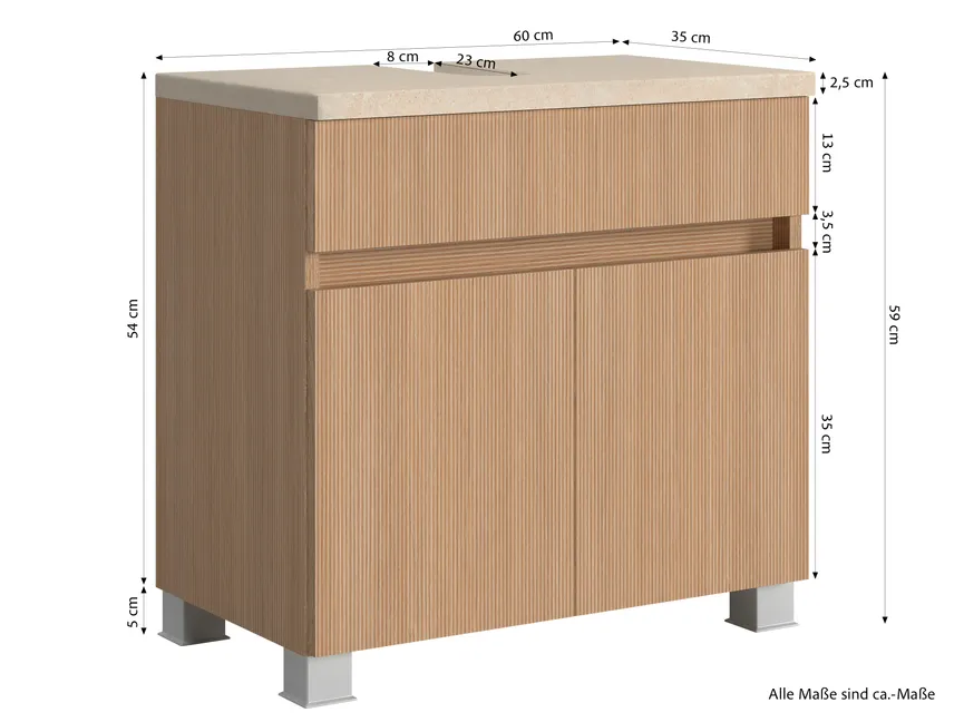 *Waschbeckenunterschrank detail
