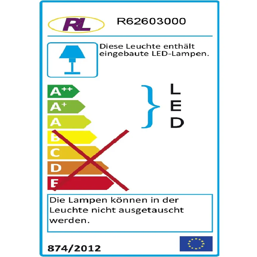 Deckenleuchte "Potz" energielabel