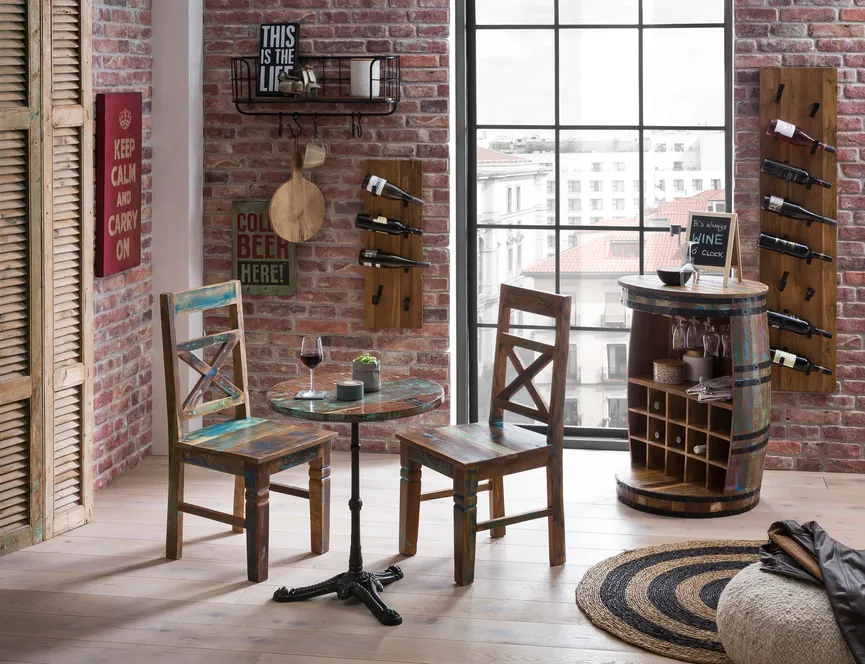 Wandregal 8 Flaschen milieu