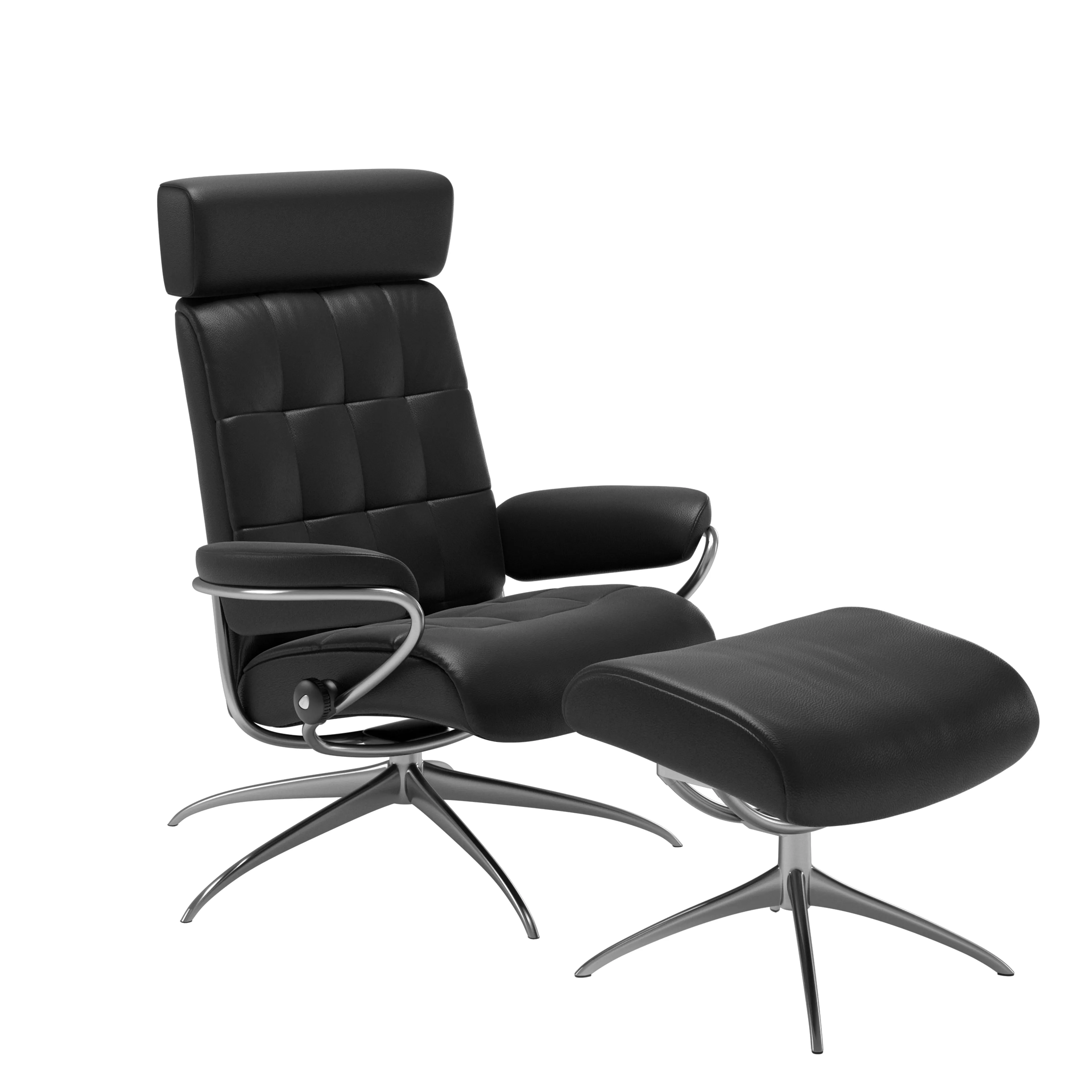 Sessel mit Hocker London Star Low Back + KS
