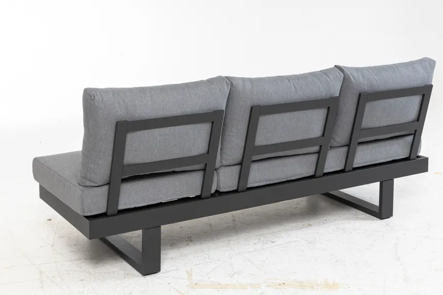 Sofaliege Anthrazit Aluminium funktion