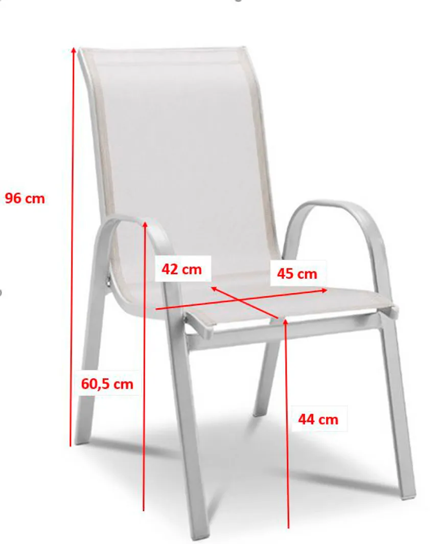 4 Stapelsessel silber detail