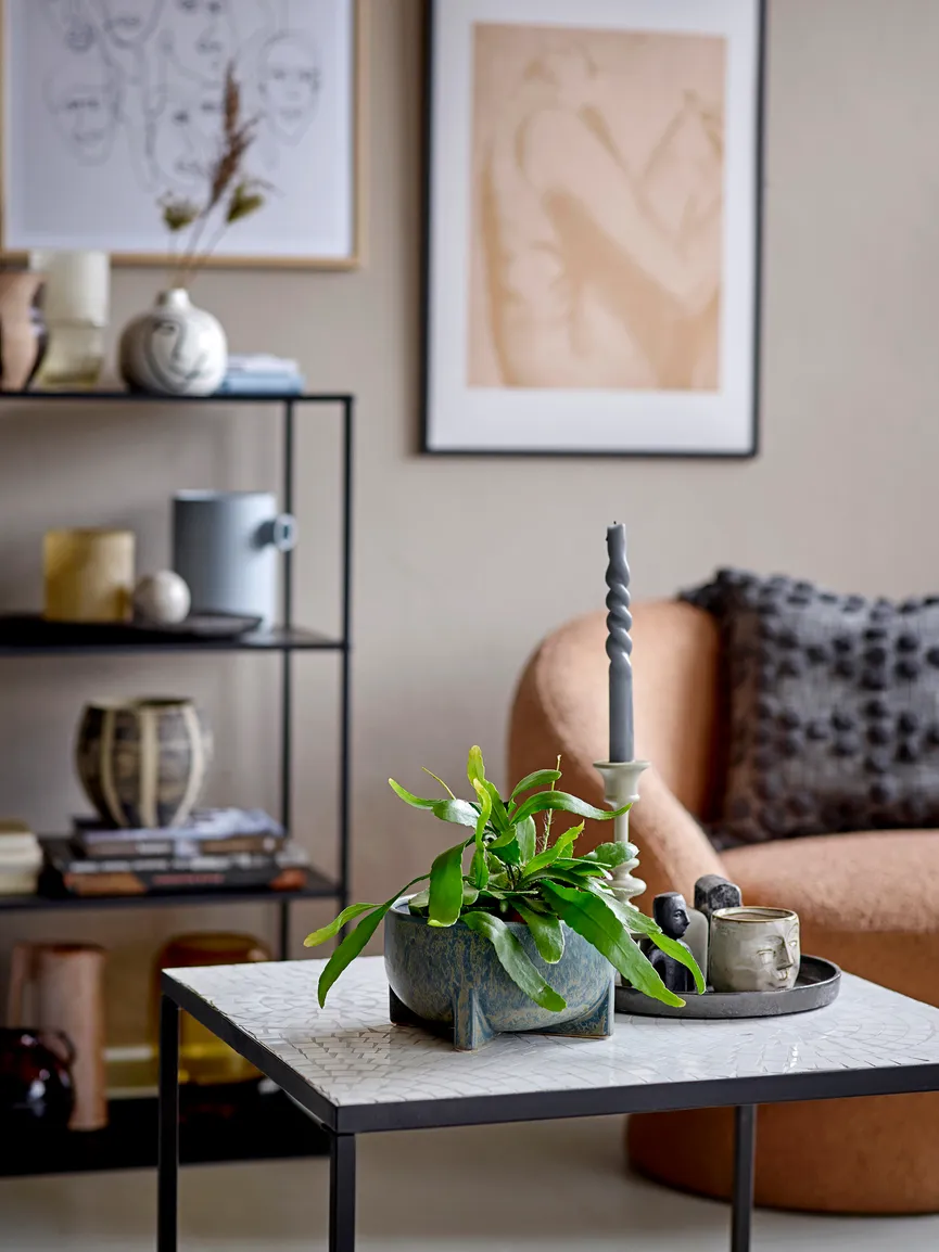 Kerze "Twist" 2er-Set grau milieu