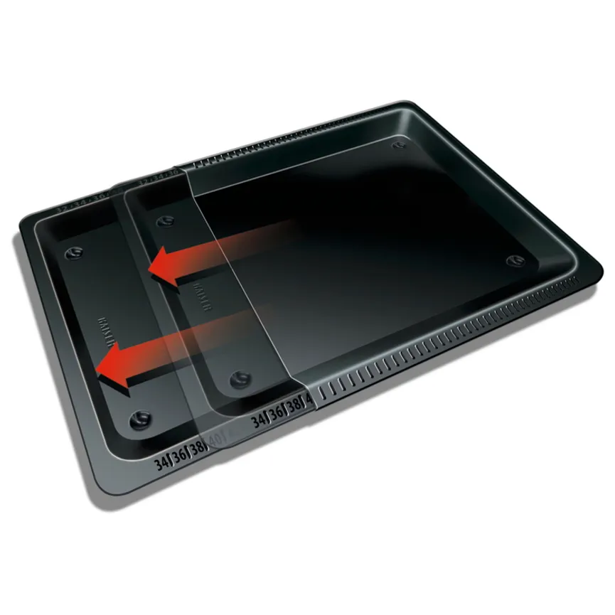 Backblech ausziehbar 33x33 cm detail