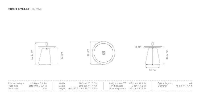 Beistelltisch Ø45 material_farbe