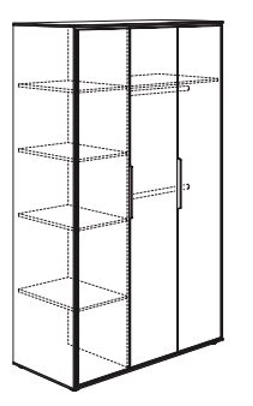 Kleiderschrank 3-trg. detail