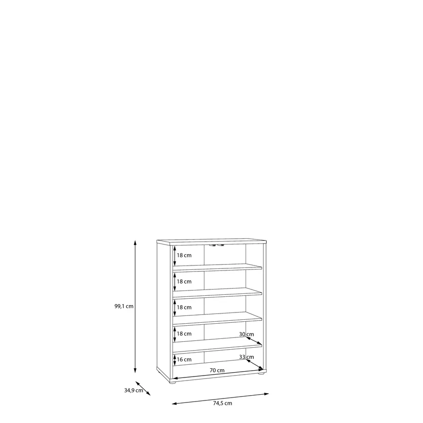 Schuhschrank 2T detail