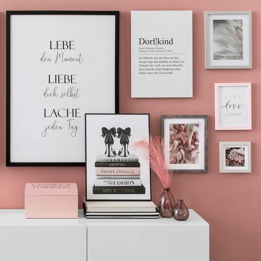 Vase grau bauchig milieu