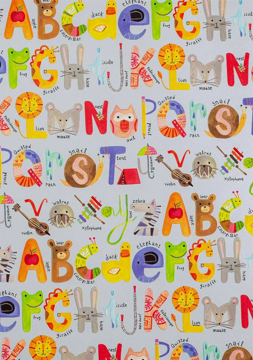Geschenkpapier "Kids 1" bunt detail