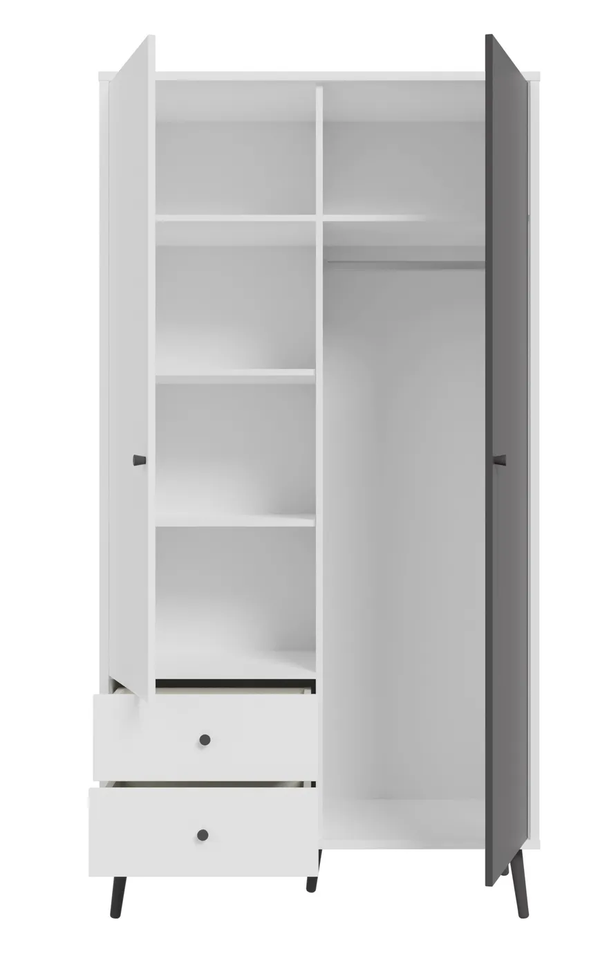 Kleiderschrank 2-trg. detail