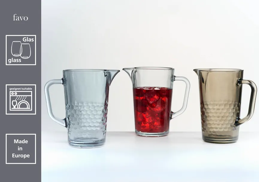 Krug "Favo" 1,2 Liter klar detail