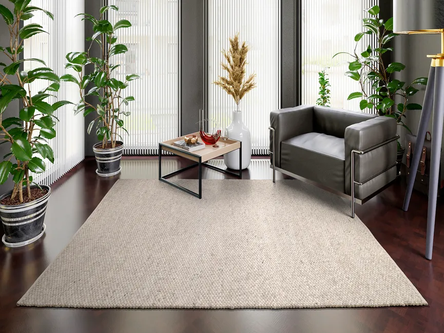 Handwebteppich wendbar milieu