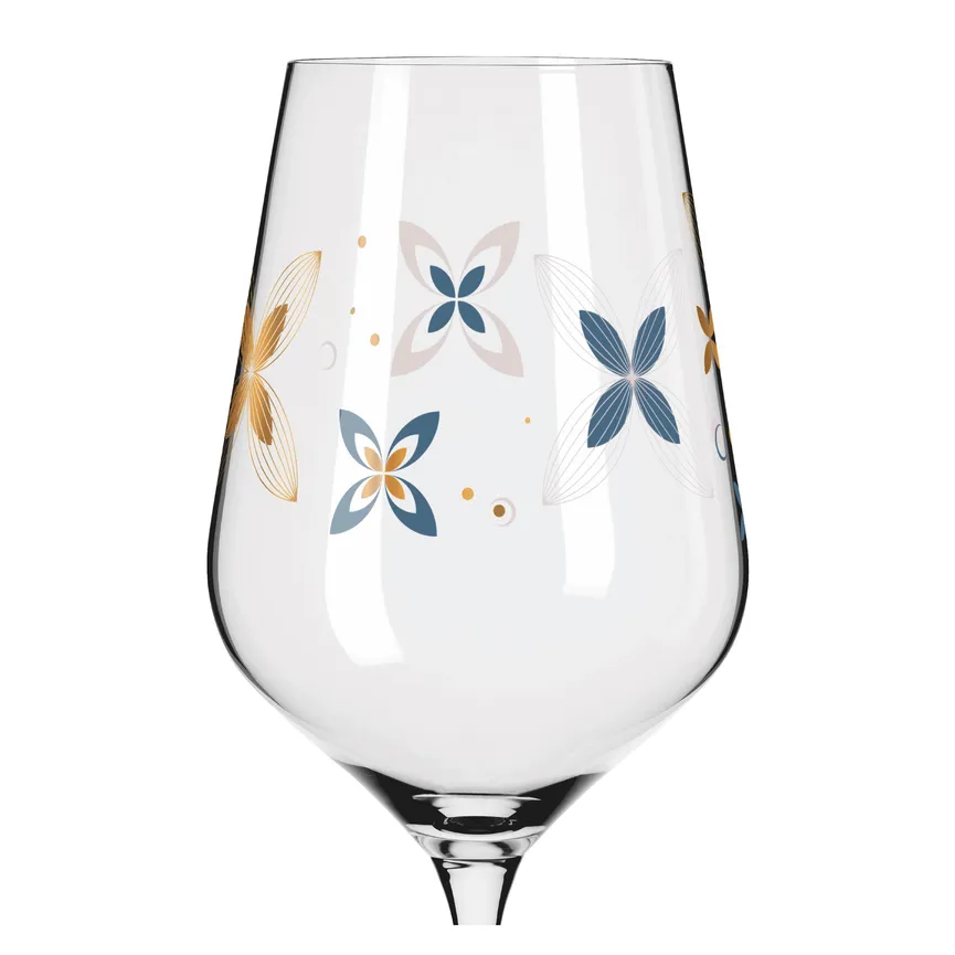 Rotweinglas "Herzkristall" detail