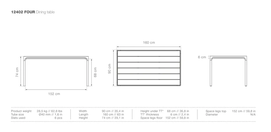 Tisch 160x90 Grau material_farbe