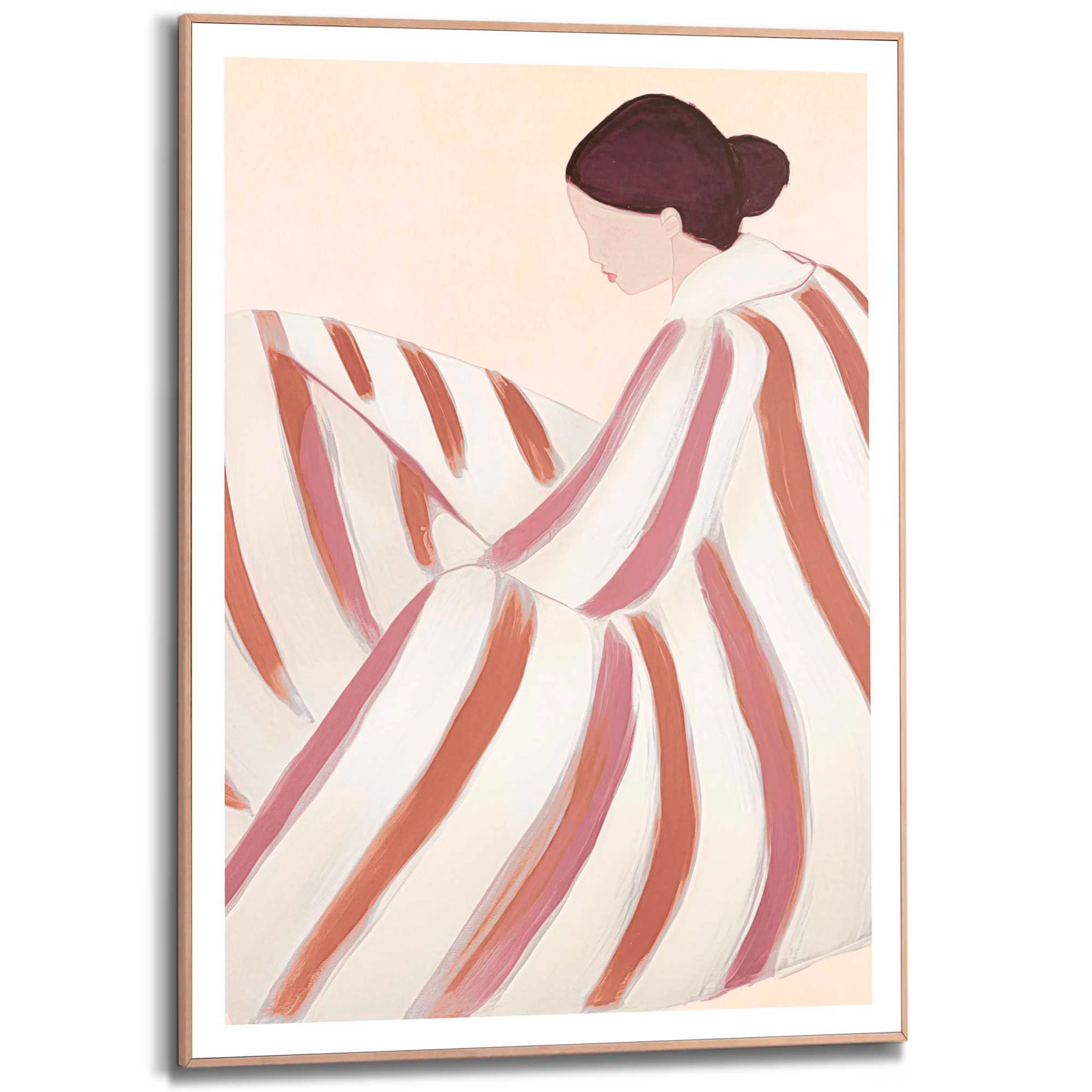 Wandbild 50 x 70 cm Striped Figure