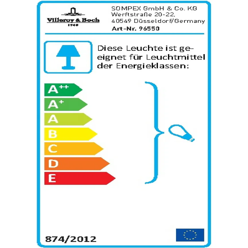 Tischleuchte "Verona" energielabel