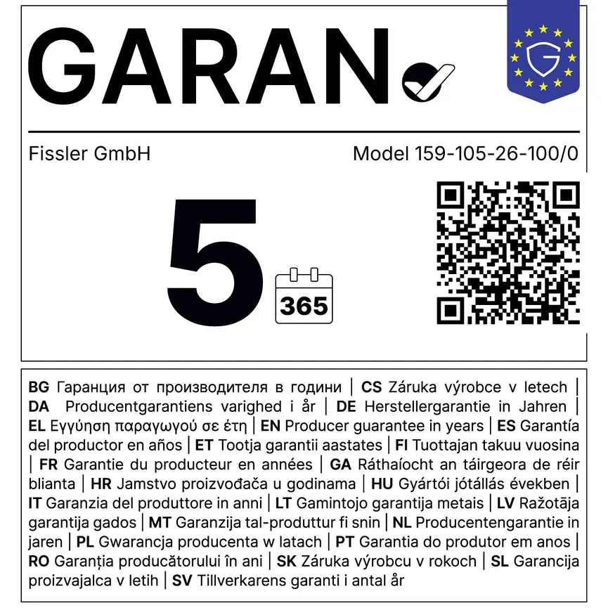 Pfanne Adamant Comfort 26 cm garantielabel