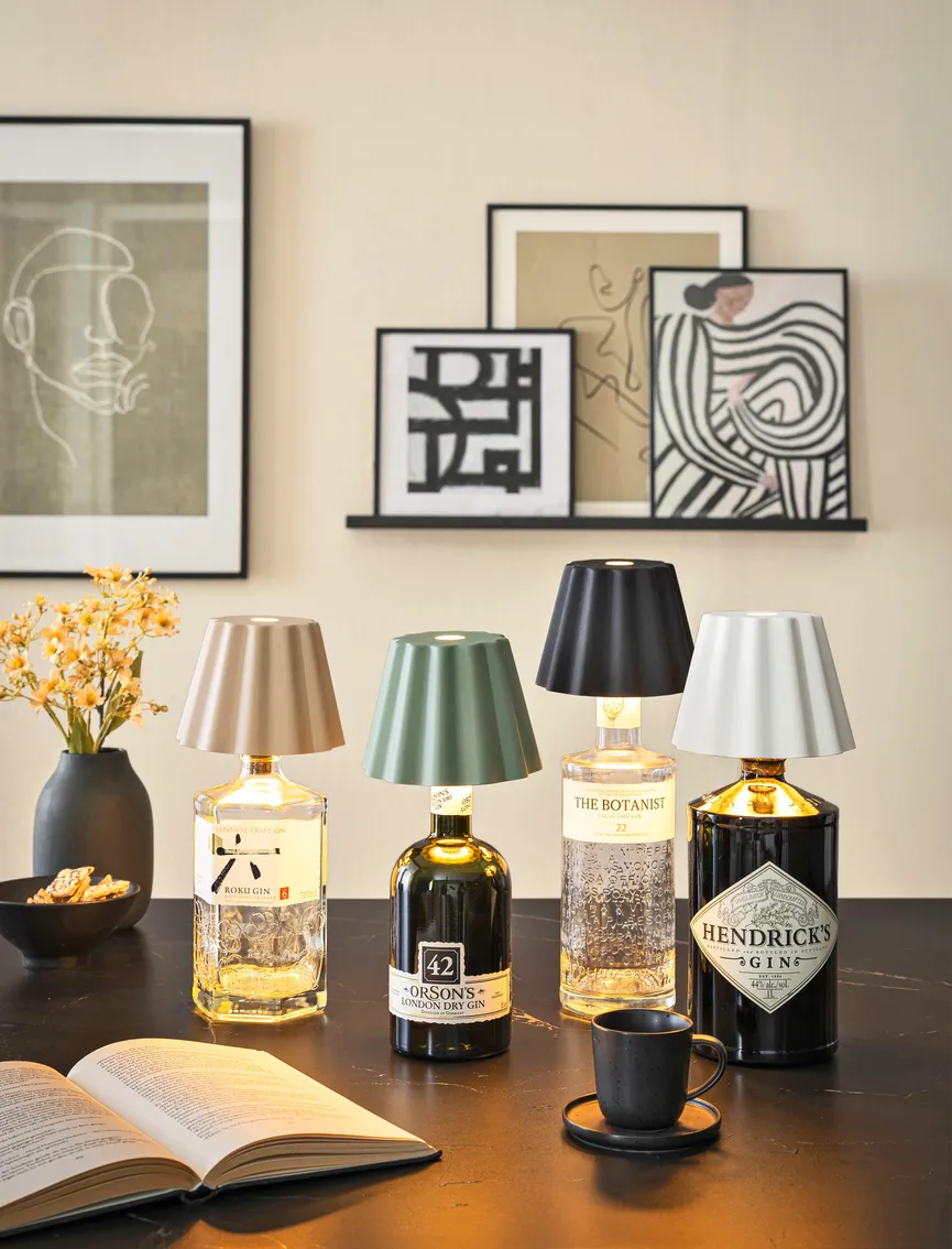 Akku-Flaschenleuchte "Flower" milieu