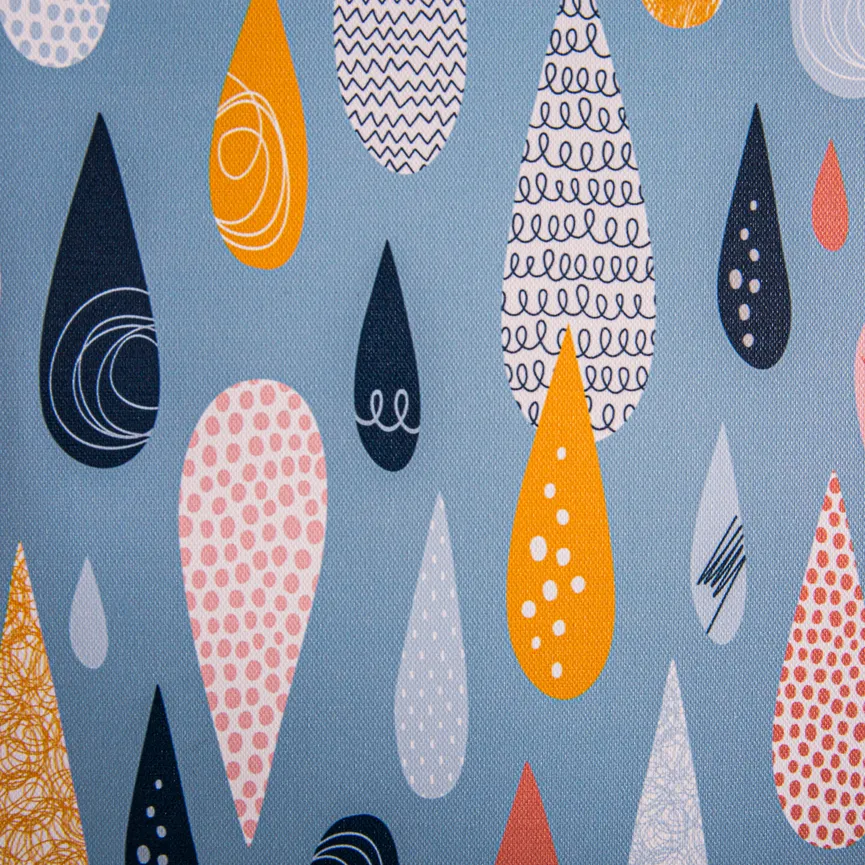 Leinwand "Blau mit Tropfen" detail