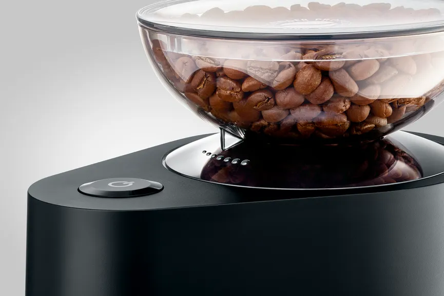 Kaffeemühle schwarz detail
