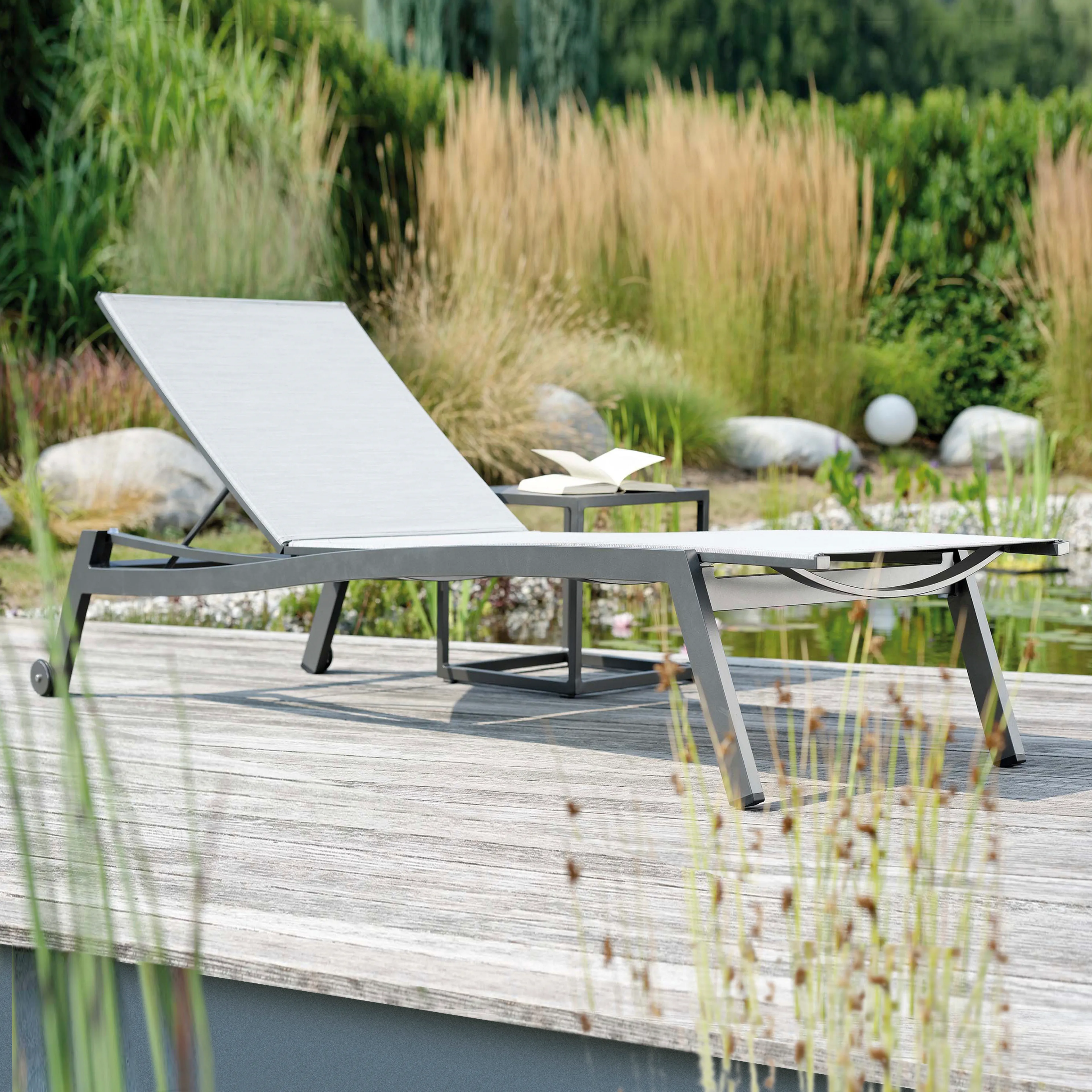 Gartenliege Allround, Alu/Textilene