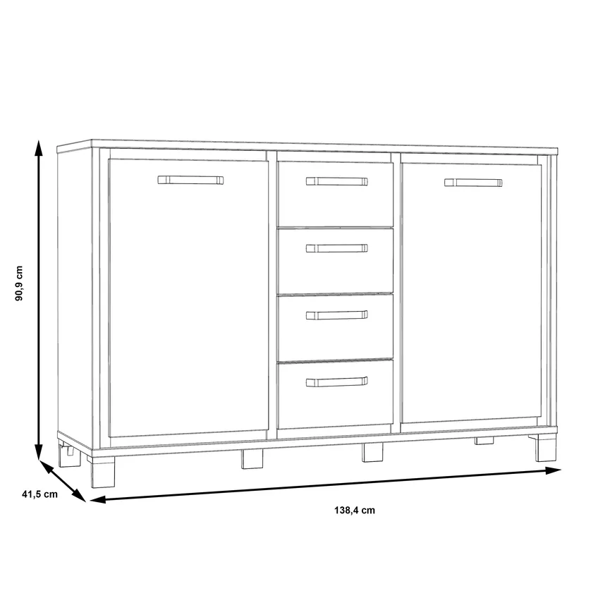Kommode 2T/4S detail