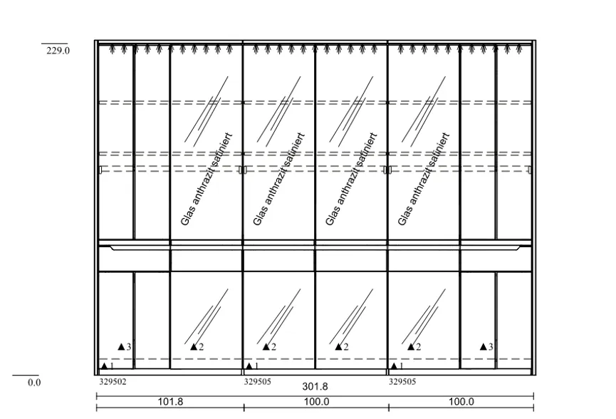 Drehtürenschrank detail