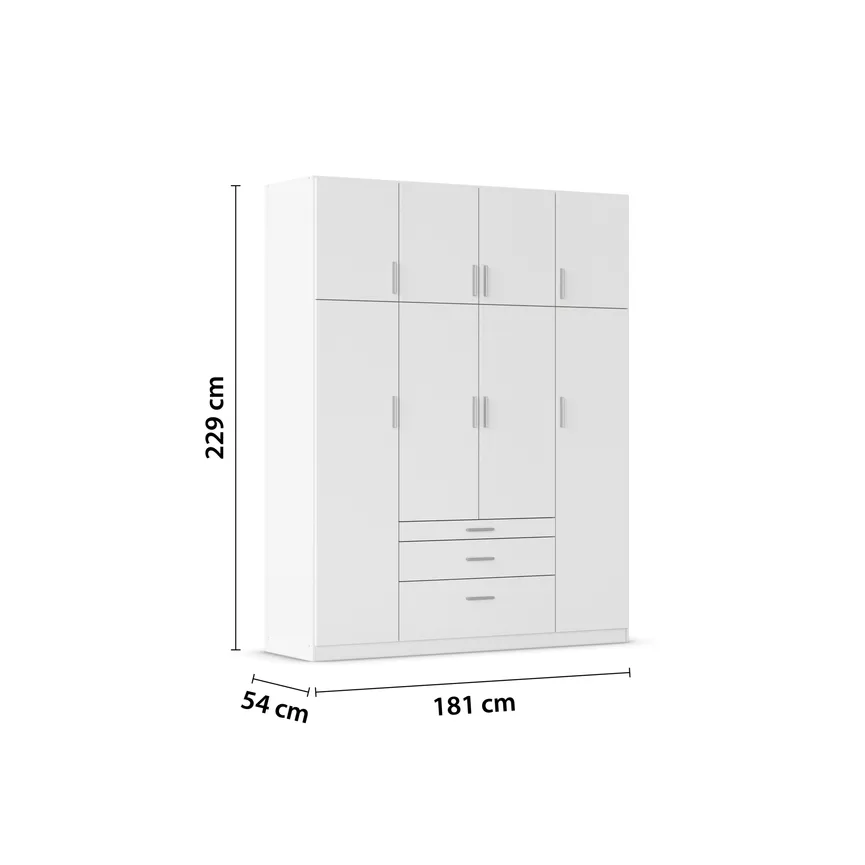Drehtürenschrank 8-trg. detail