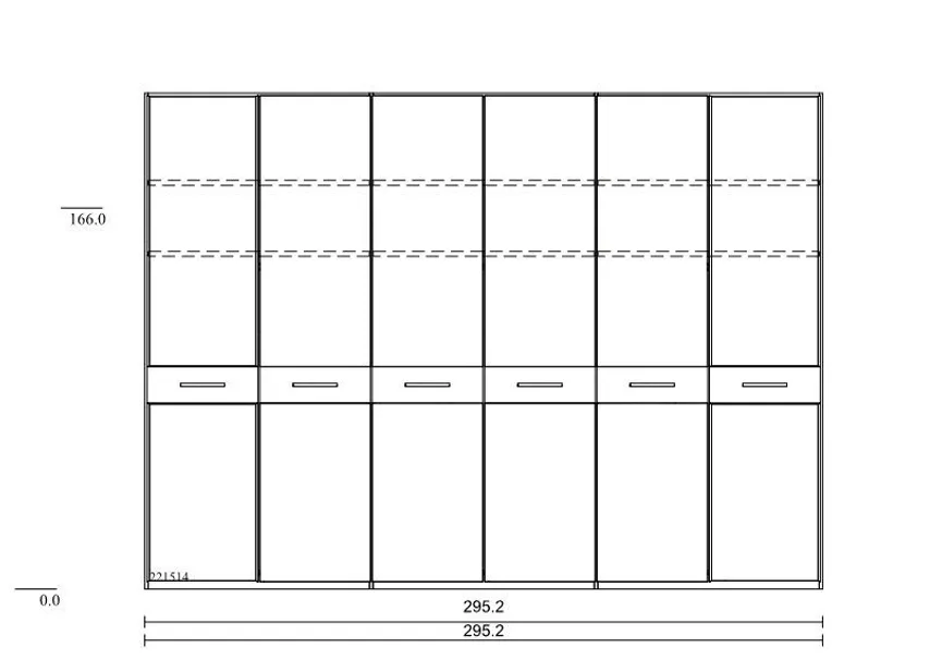 Drehtürenschrank 6-trg. detail
