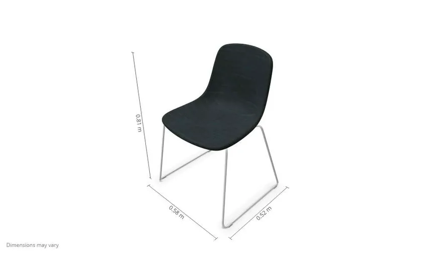 Stuhl Sled fully upholstered detail