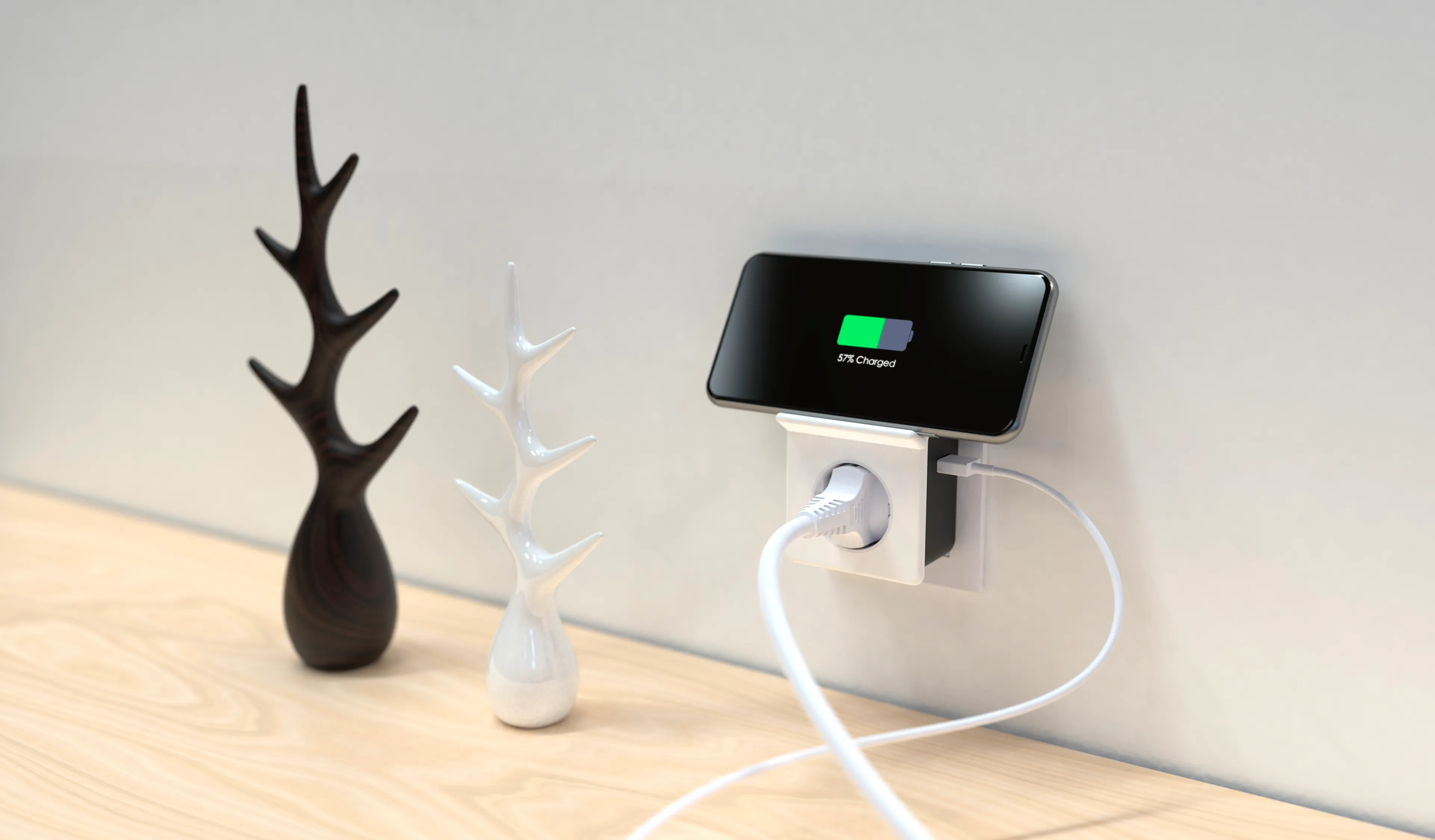 Steckdosenadapter USB / Induktion