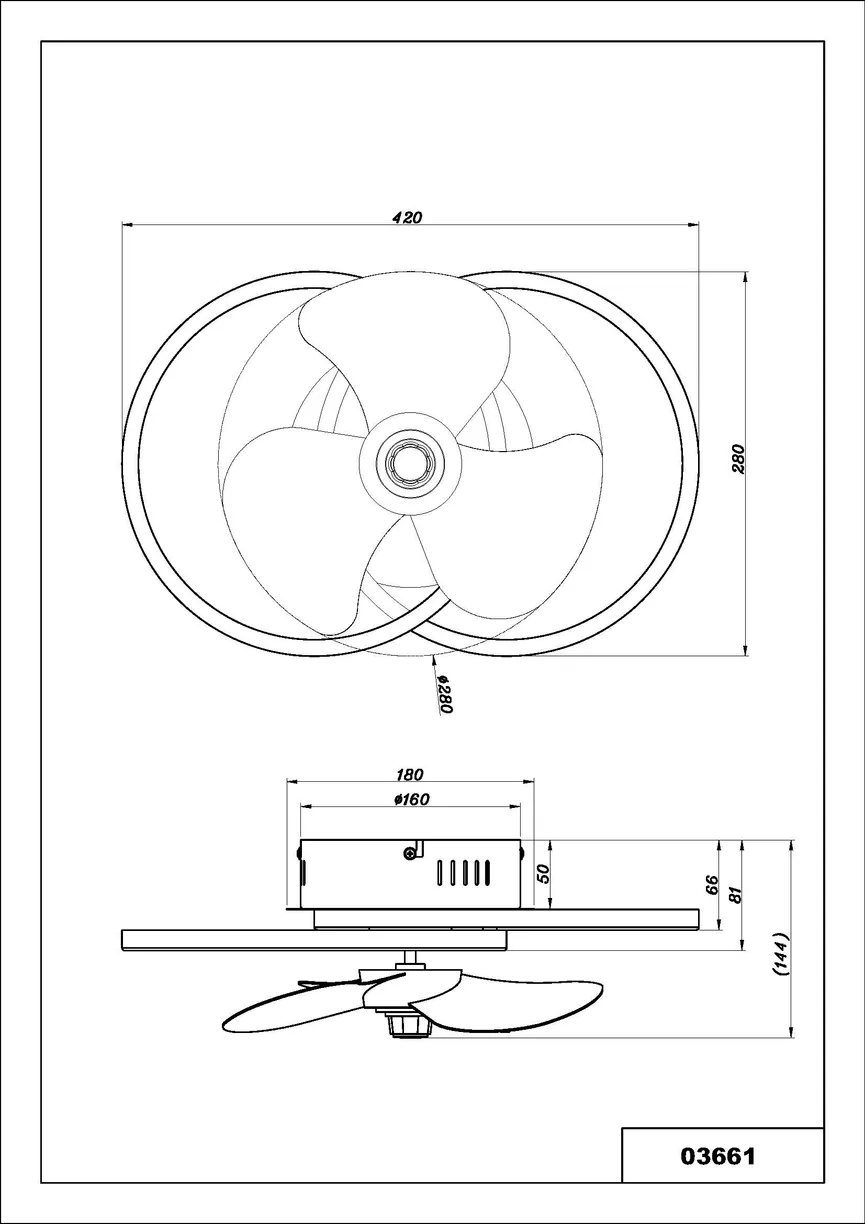 Deckenventilator "Karen" detail