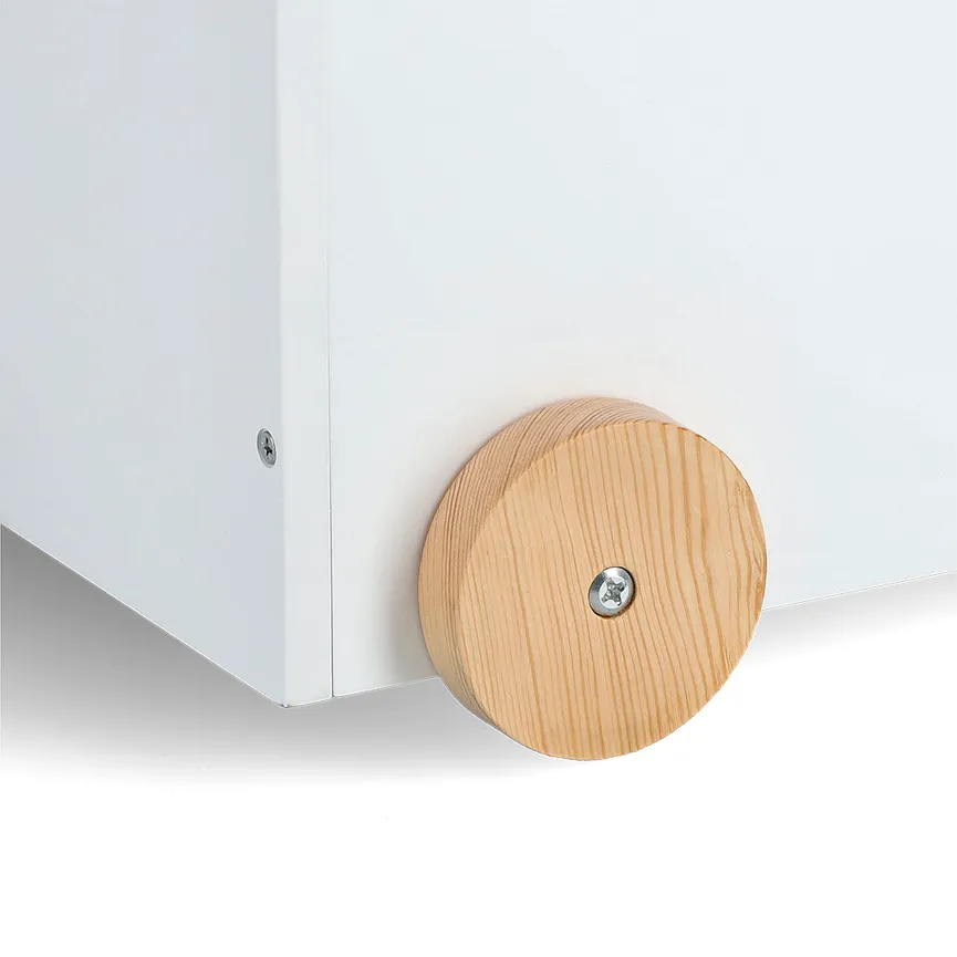 Kinder-Spielzeugkiste weiß detail