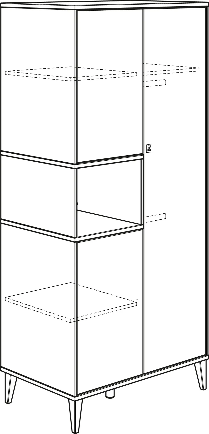 Kleiderschrank 3-trg. detail