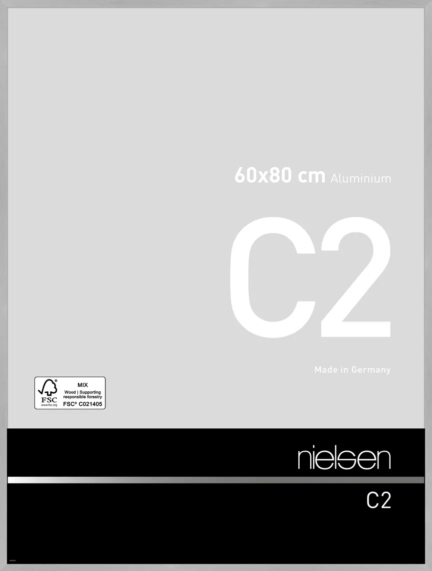Rahmen C2 Str.Silber 60x80 cm hauptaufnahme