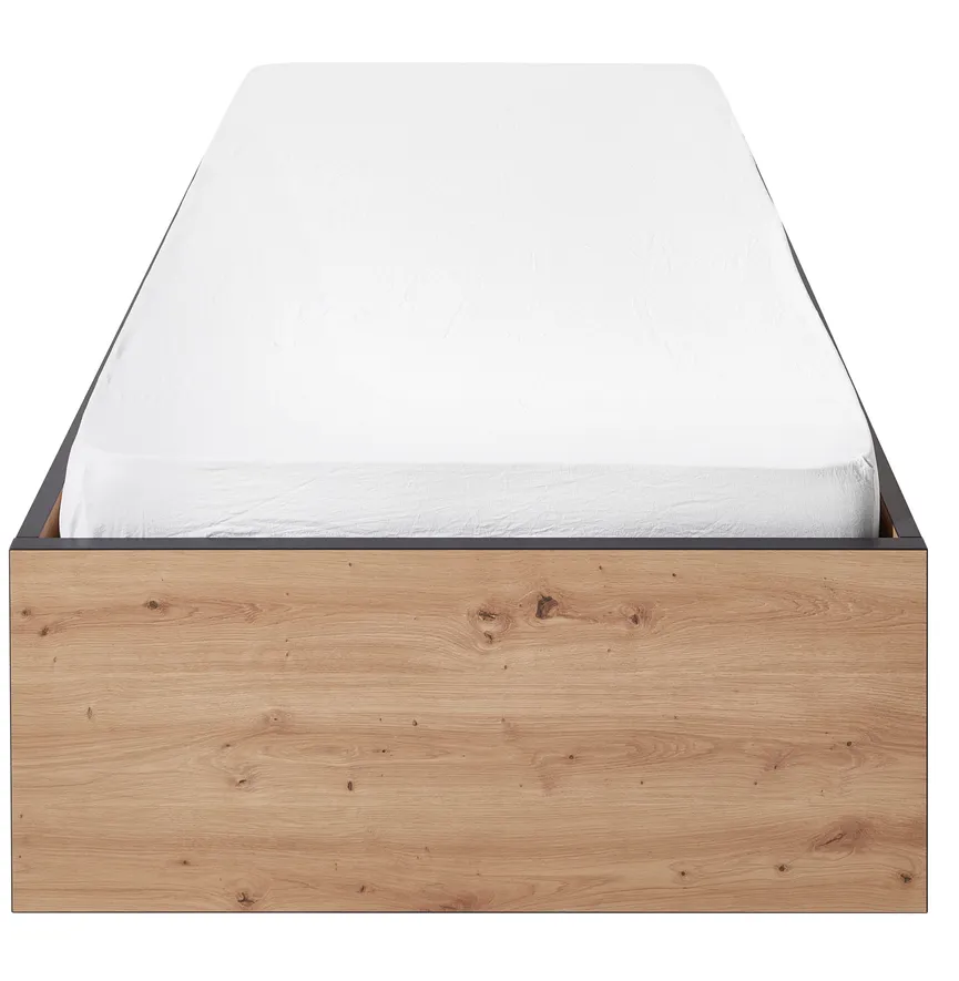 Bett mit Stauraum-Schubkasten detail