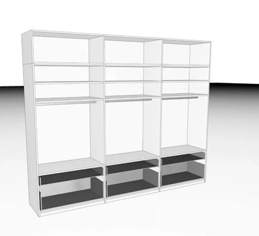 Drehtürenschrank 6-trg. detail