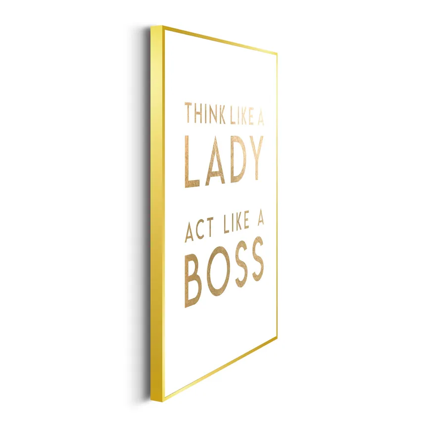 Bild gerahmt "Lady Boss" detail