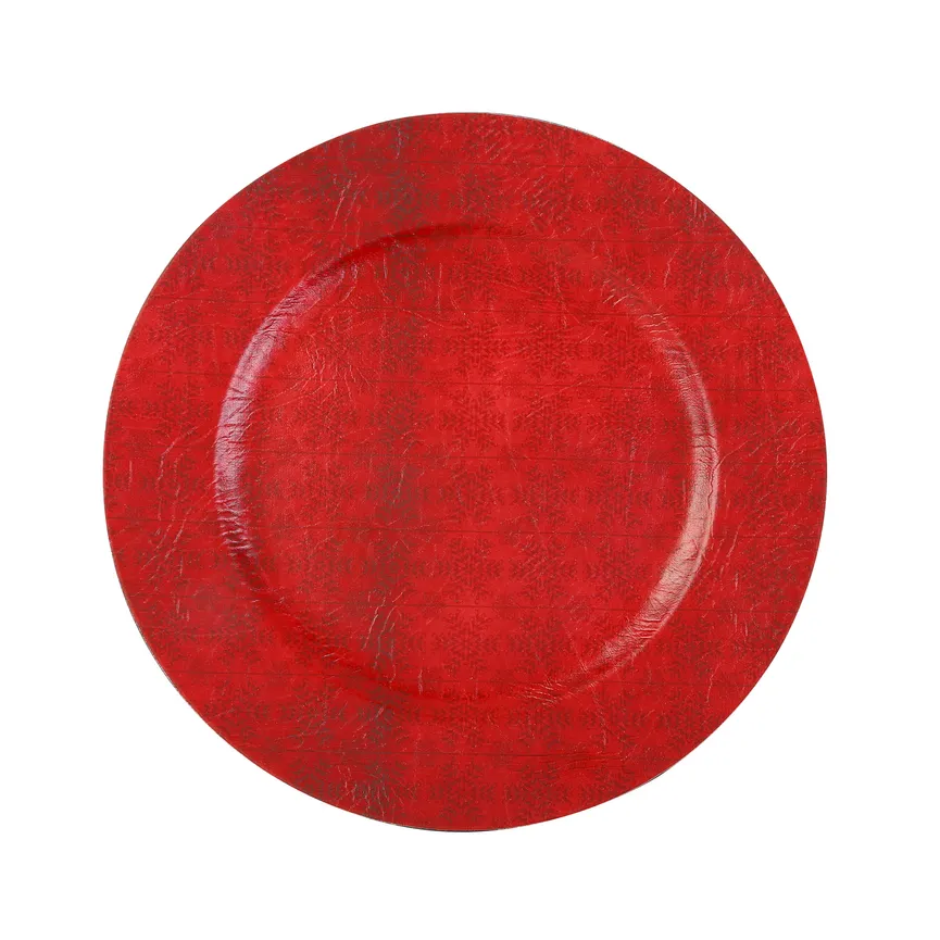 Teller "Lederoptik" rot hauptaufnahme