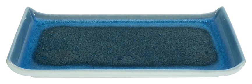 Platte "Caldera" blau detail