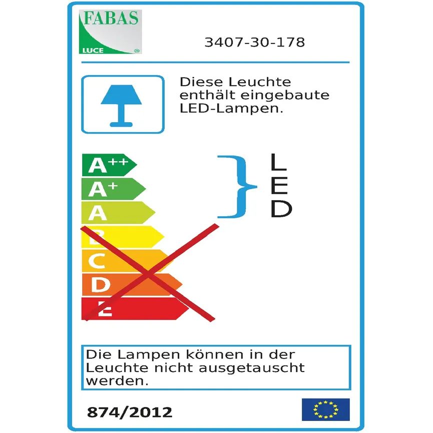 Tischleuchte "Brenta" energielabel
