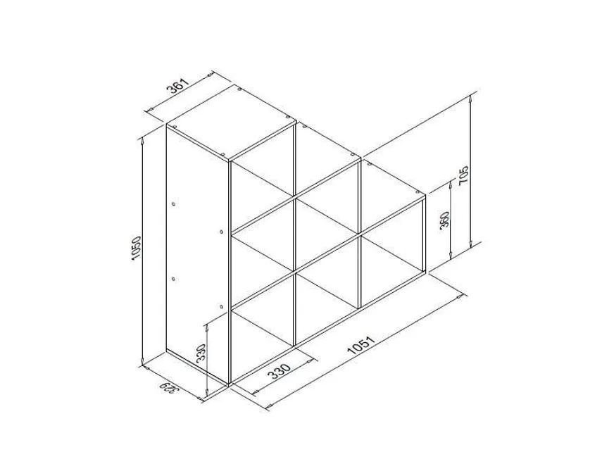 Stufenregal 6F detail