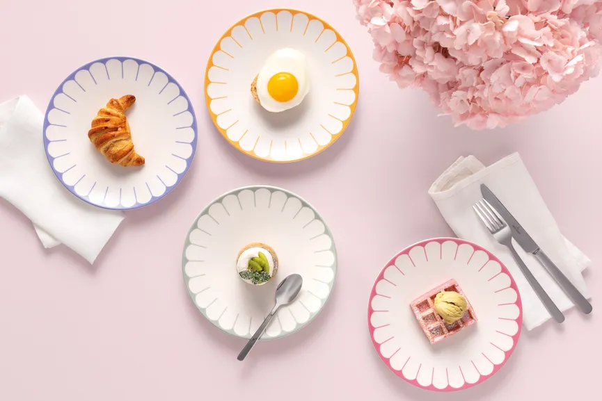 Frühstücksteller "Fleur" bleu milieu