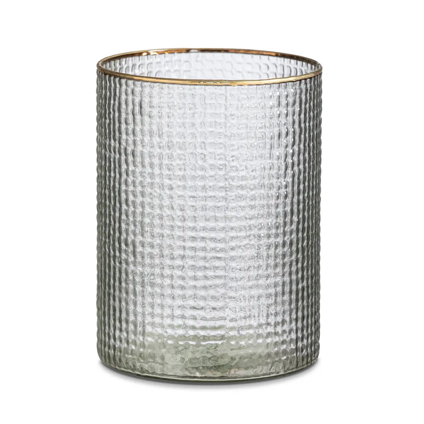 Windlicht mit Goldrand M detail