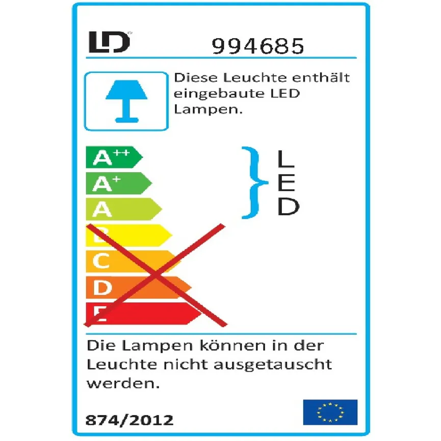 Stehleuchte "Hans" energielabel