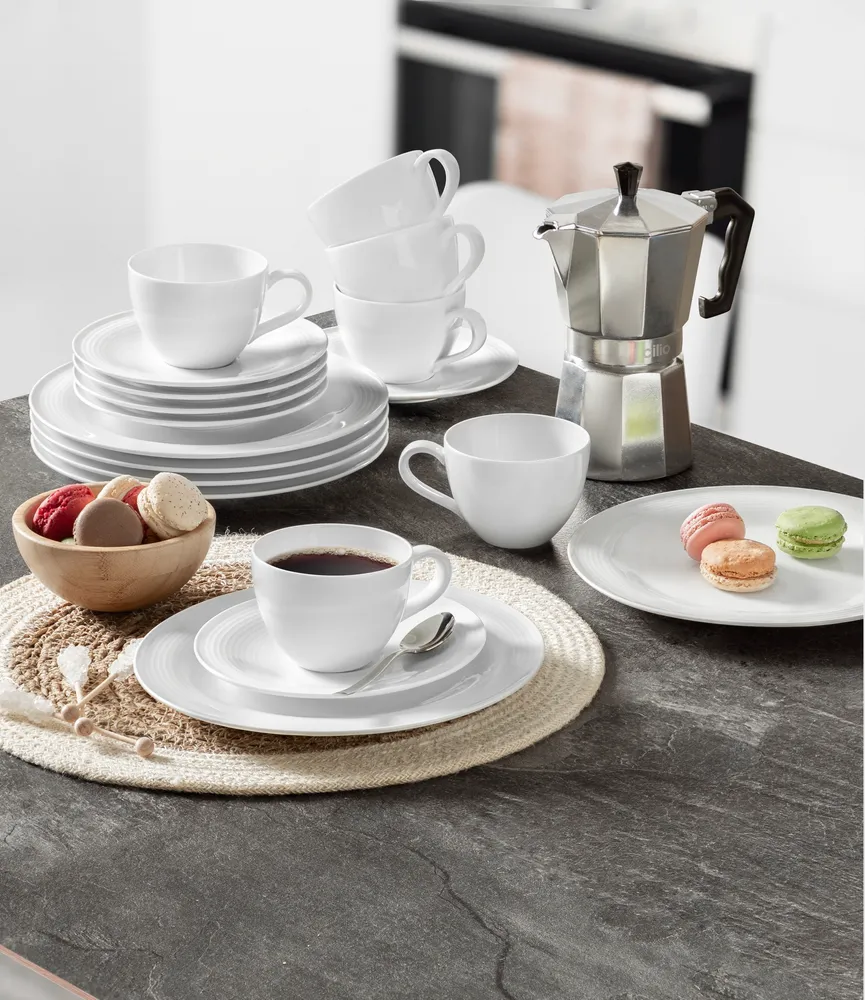 Frühstücksteller "Beat" weiß milieu