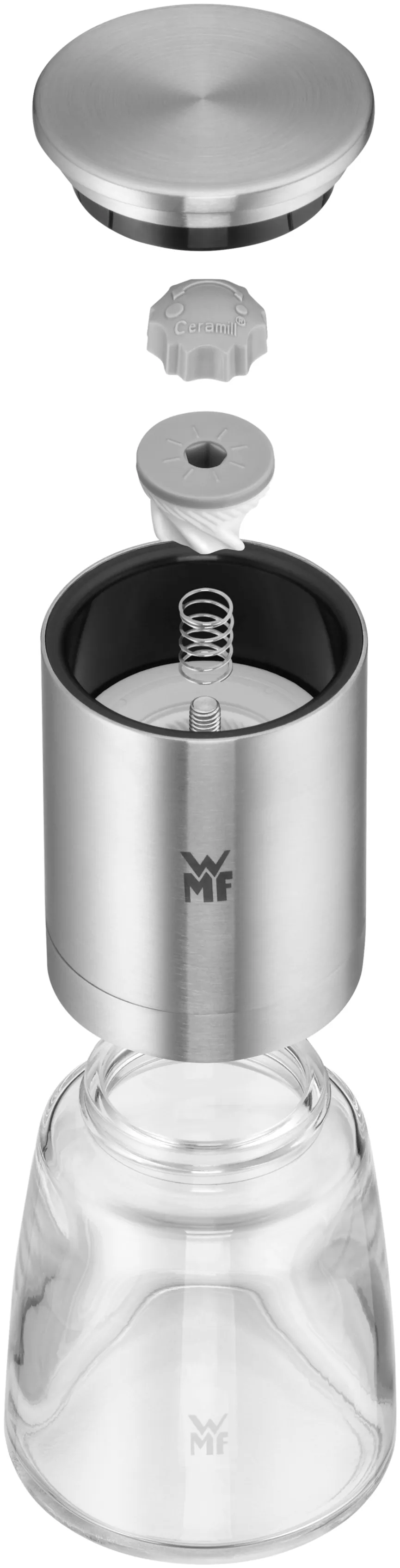 Gewürzmühle unbefüllt Metall detail