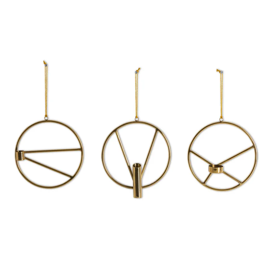 Wand-Kerzenhalter 3er-Set gold hauptaufnahme
